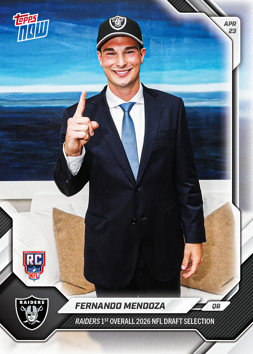 2026 NFL Topps NOW #1FMEN Fernando Mendoza