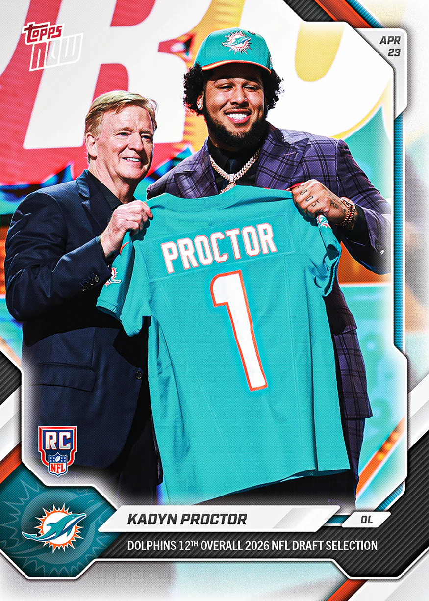 2026 NFL Topps NOW #12KPRO Kadyn Proctor