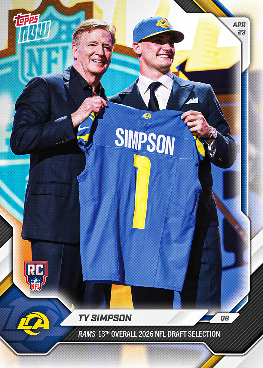 2026 NFL Topps NOW #13TSIM Ty Simpson