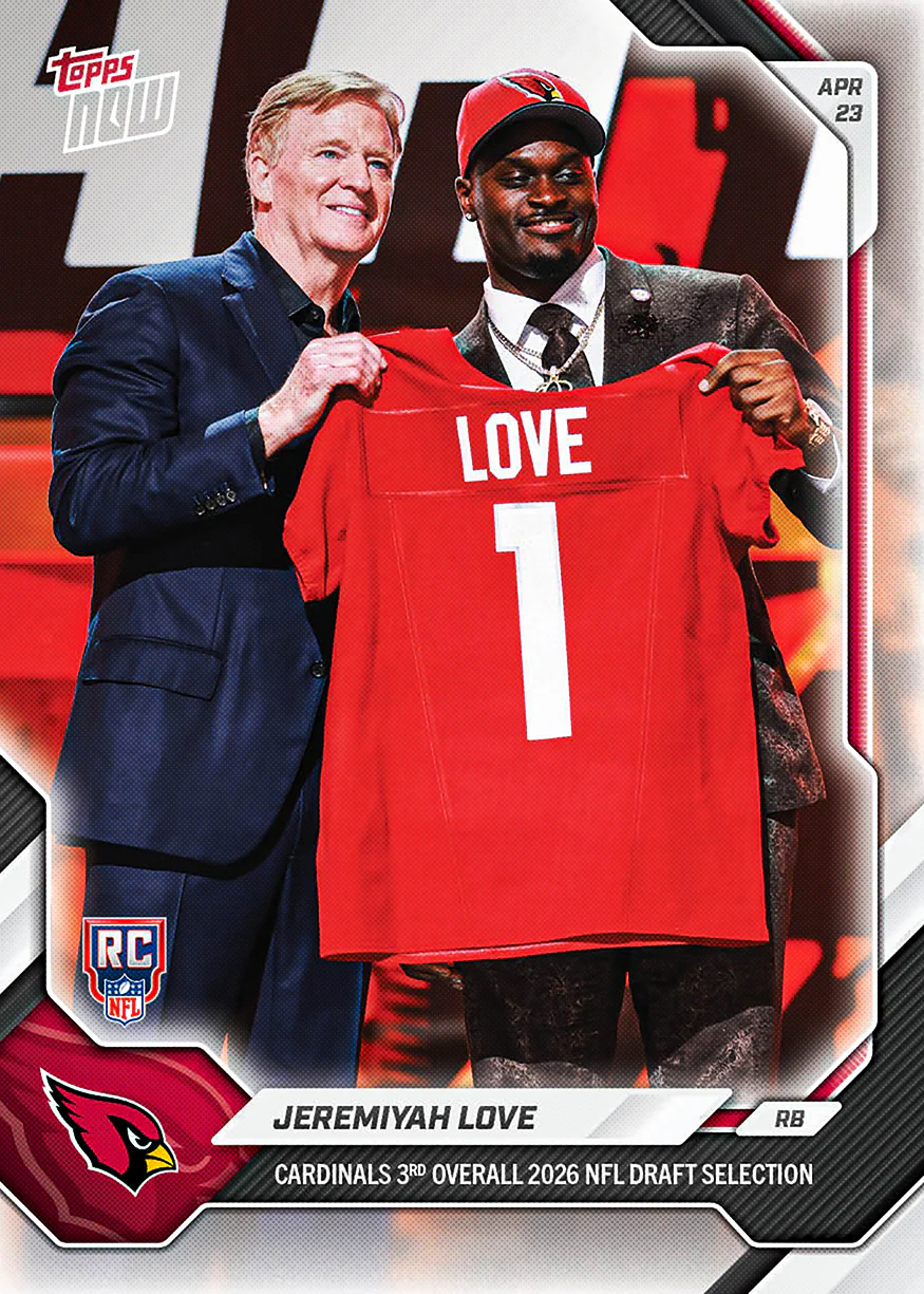 2026 NFL Topps NOW #3JLOV Jeremiyah Love