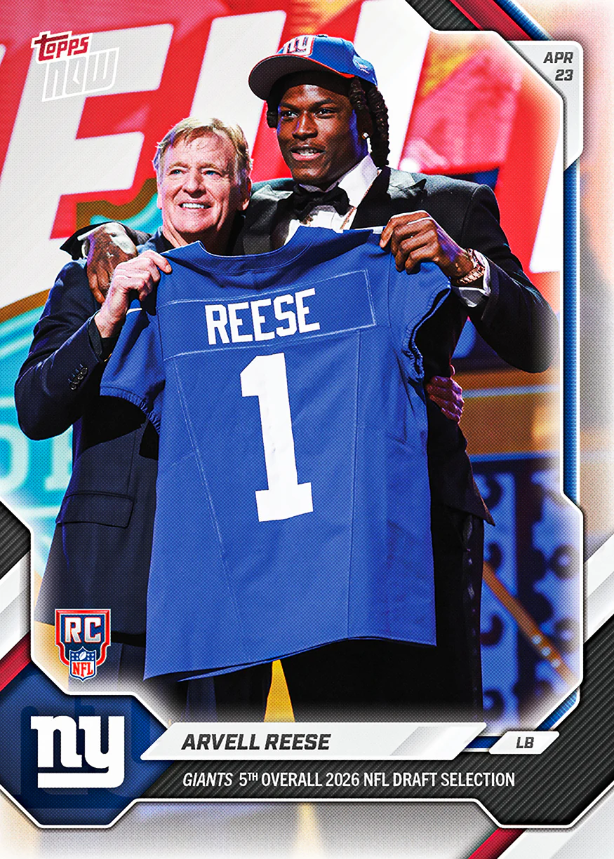 2026 NFL Topps NOW #5AREE Arvell Reese