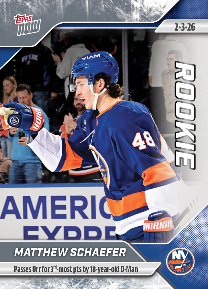 2025-26 NHL Topps NOW Stickers #105 Matthew Schaefer