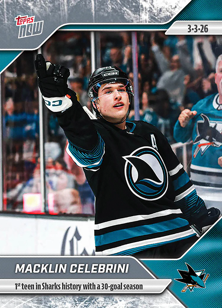 2025-26 NHL Topps NOW Stickers #113 Macklin Celebrini