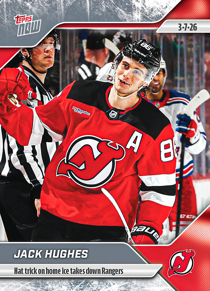 2025-26 NHL Topps NOW Stickers #116 Jack Hughes