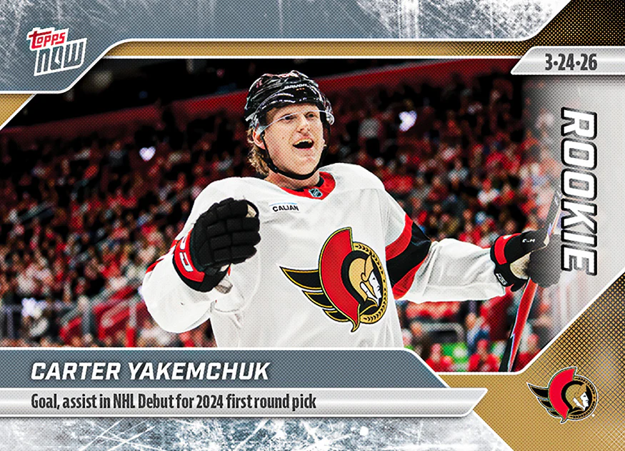 2025-26 NHL Topps NOW Stickers #128 Carter Yakemchuk