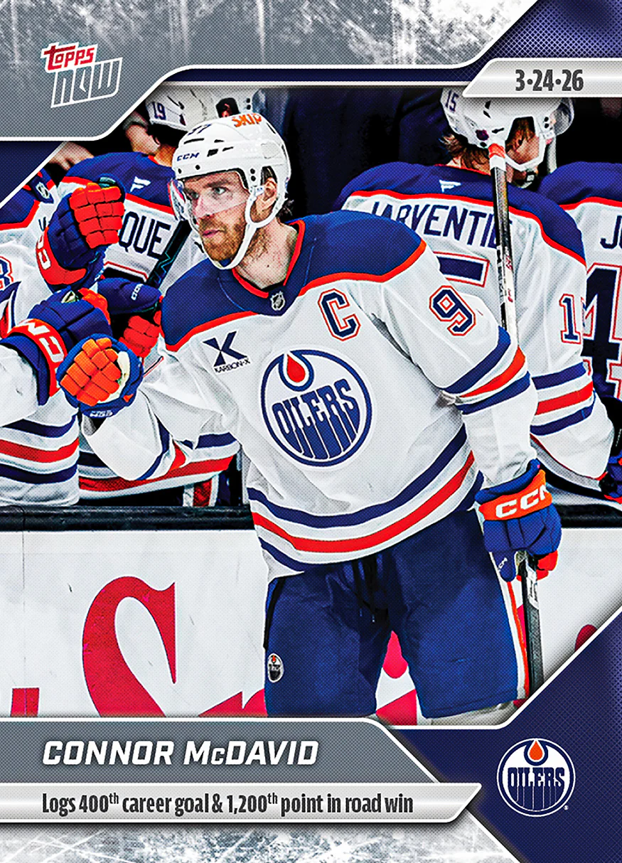2025-26 NHL Topps NOW Stickers #130 Connor McDavid