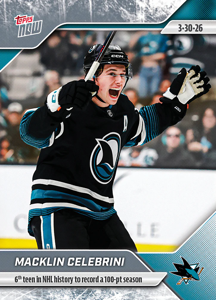 2025-26 NHL Topps NOW Stickers #134 Macklin Celebrini