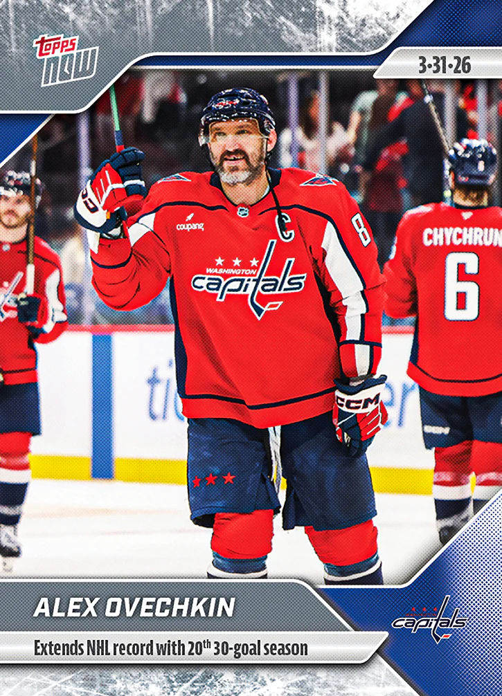 2025-26 NHL Topps NOW Stickers #136 Alex Ovechkin