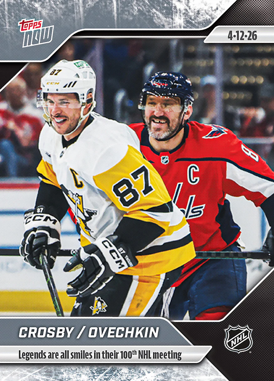 2025-26 NHL Topps NOW Stickers #146 Sidney Crosby / Alex Ovechkin