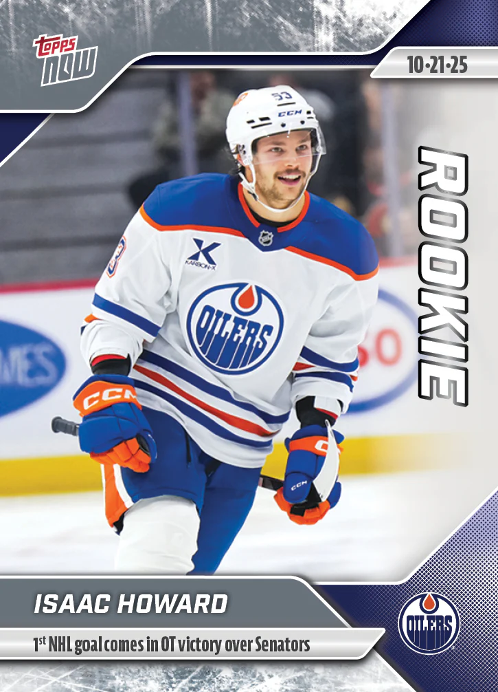 2025-26 NHL Topps NOW Stickers #15 Isaac Howard