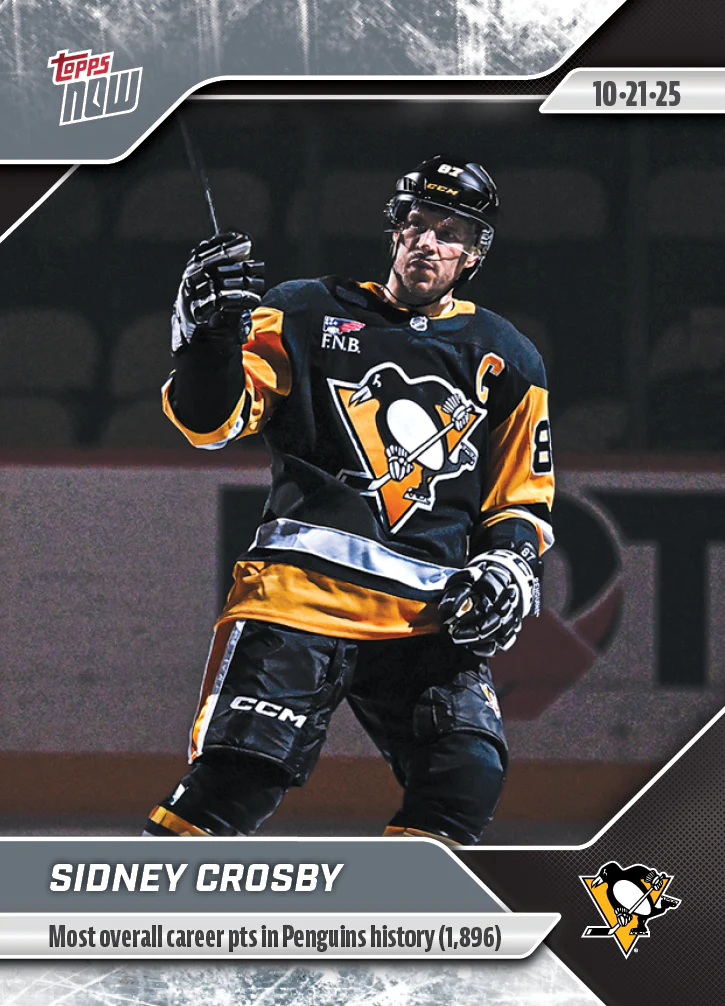 2025-26 NHL Topps NOW Stickers #16 Sidney Crosby