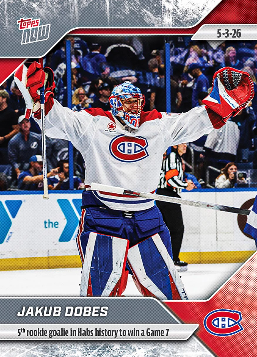 2025-26 NHL Topps NOW Stickers #165 Jakub Dobes