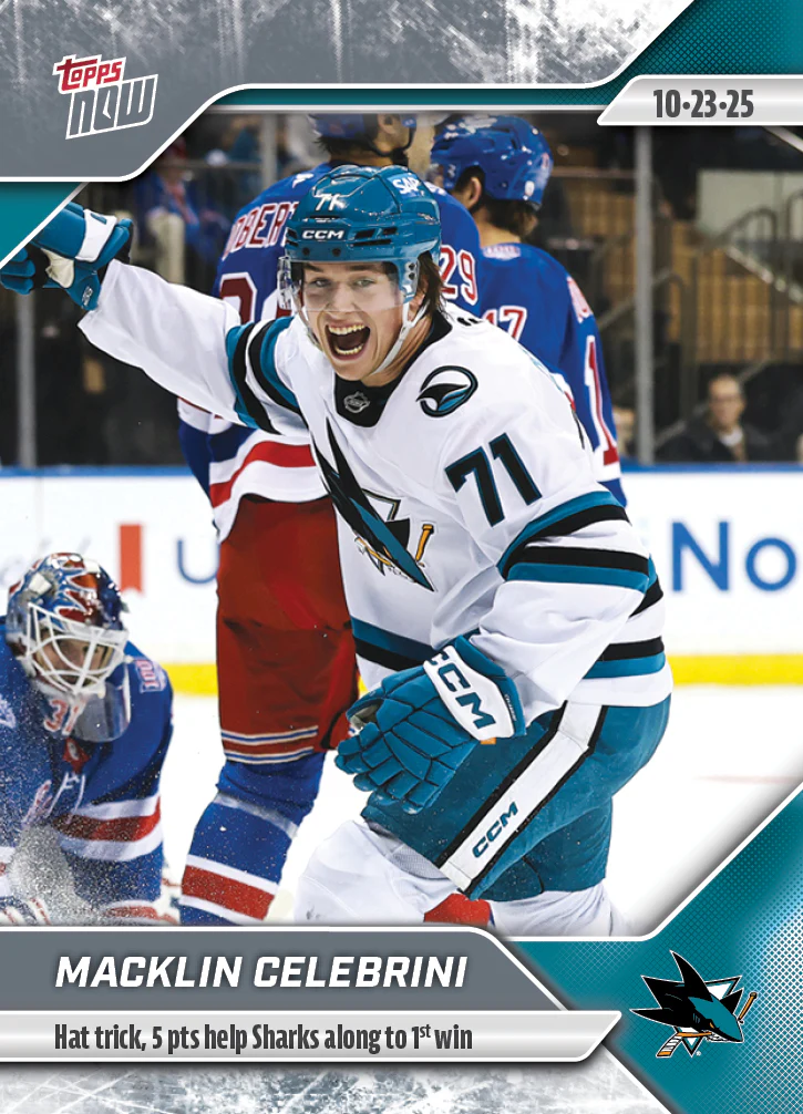 2025-26 NHL Topps NOW Stickers #17 Macklin Celebrini