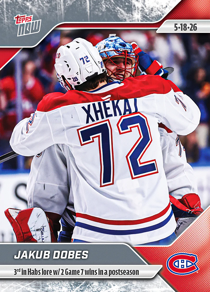 2025-26 NHL Topps NOW Stickers #176 Jakub Dobes