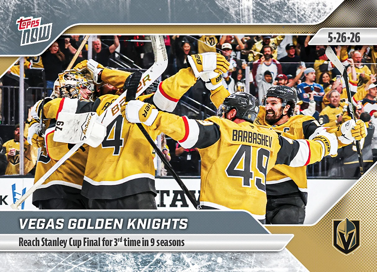 2025-26 NHL Topps NOW Stickers #186 Vegas Golden Knights