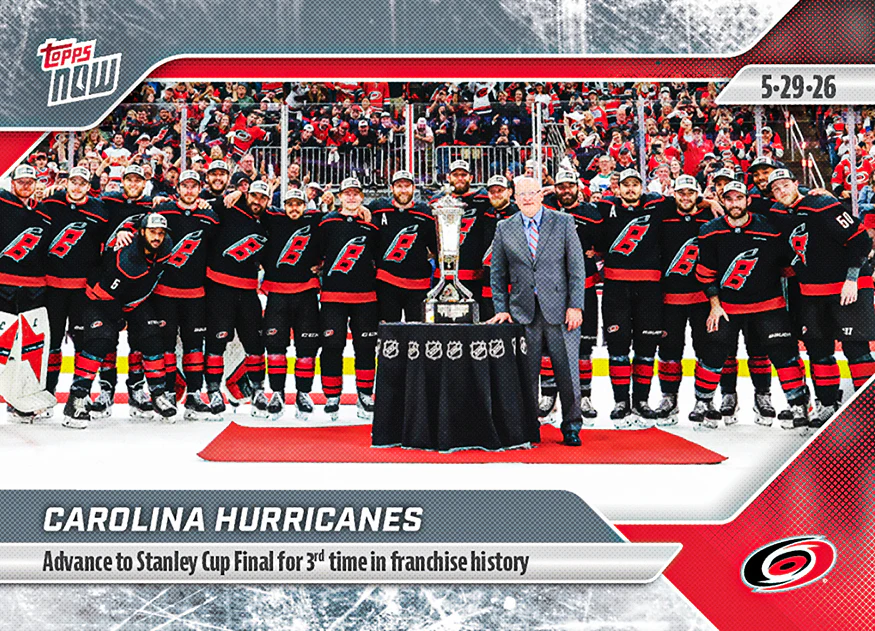 2025-26 NHL Topps NOW Stickers #187 Carolina Hurricanes
