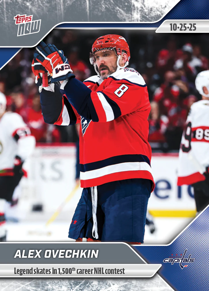 2025-26 NHL Topps NOW Stickers #20 Alex Ovechkin