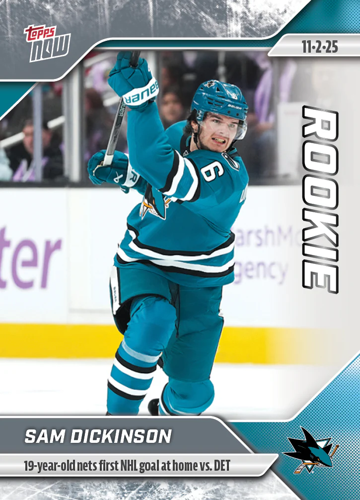 2025-26 NHL Topps NOW Stickers #26 Sam Dickinson
