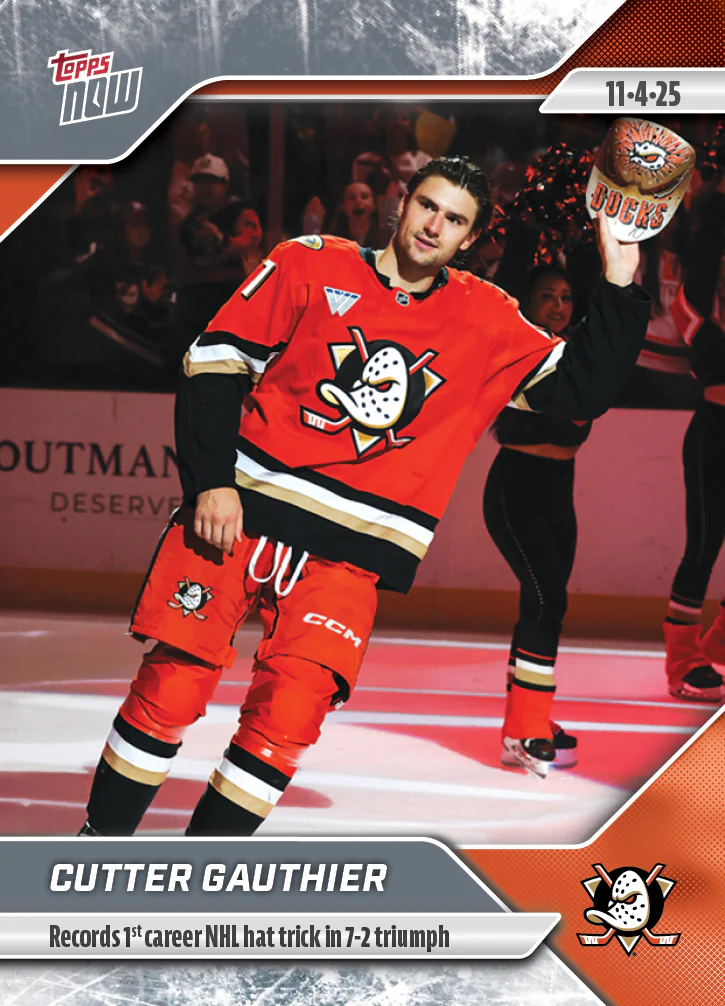 2025-26 NHL Topps NOW Stickers #28 Cutter Gauthier
