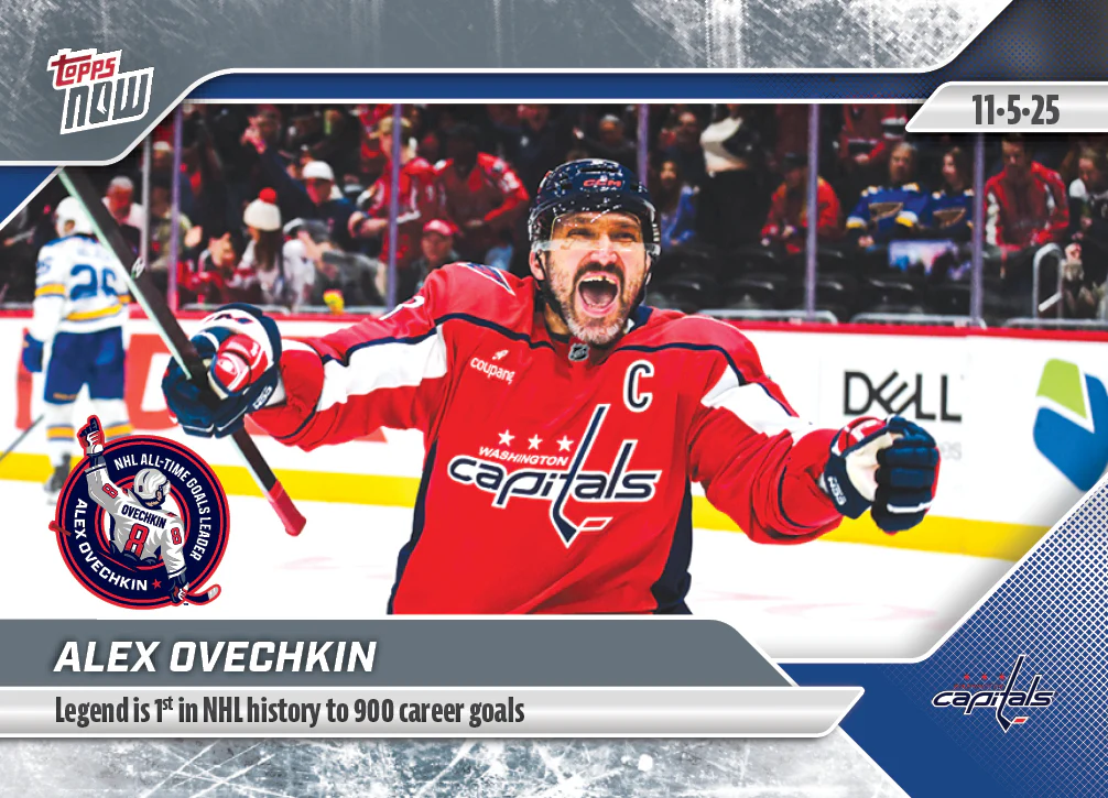 2025-26 NHL Topps NOW Stickers #29 Alex Ovechkin