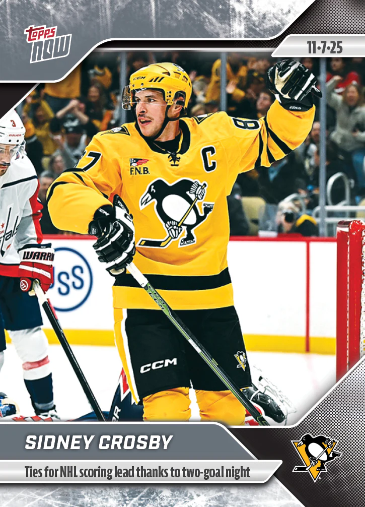 2025-26 NHL Topps NOW Stickers #30 Sidney Crosby