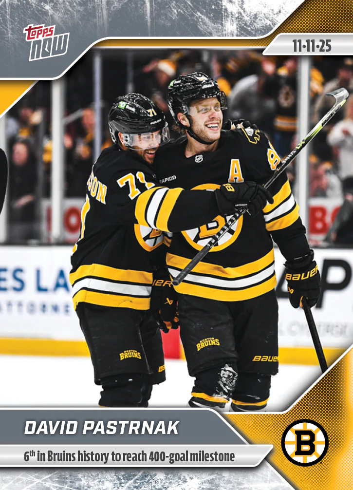 2025-26 NHL Topps NOW Stickers #33 David Pastrnak