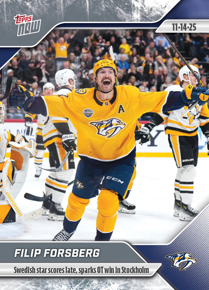 2025-26 NHL Topps NOW Stickers #38 Filip Forsberg
