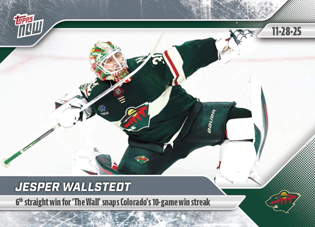 2025-26 NHL Topps NOW Stickers #49 Jesper Wallstedt