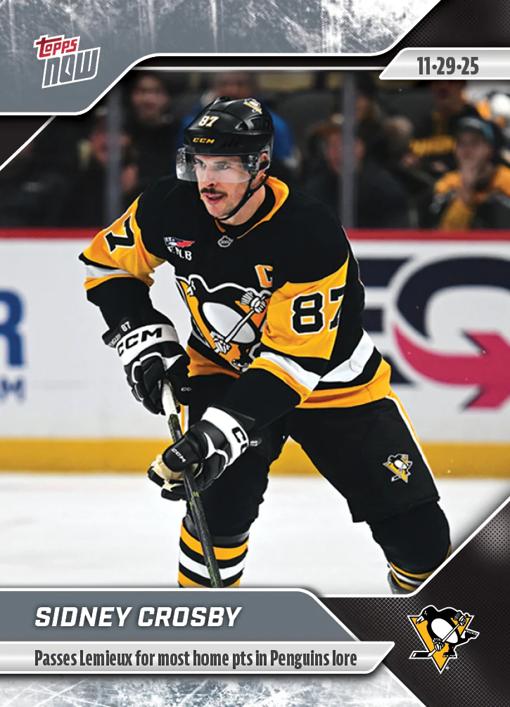2025-26 NHL Topps NOW Stickers #50 Sidney Crosby