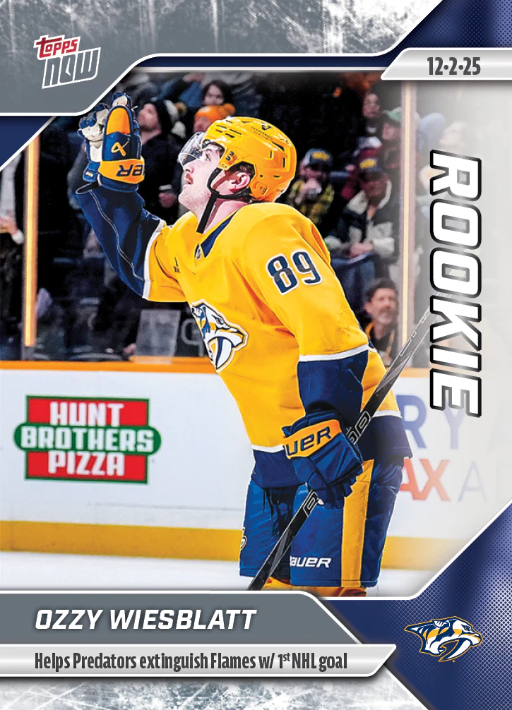 2025-26 NHL Topps NOW Stickers #51 Ozzy Wiesblatt