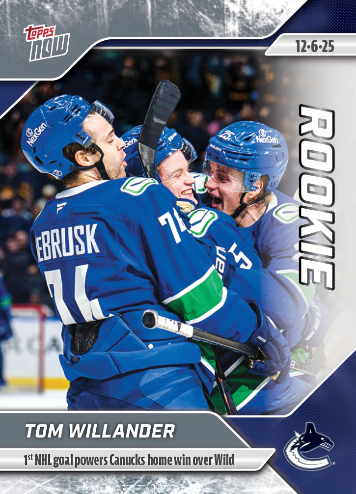 2025-26 NHL Topps NOW Stickers #55 Tom Willander