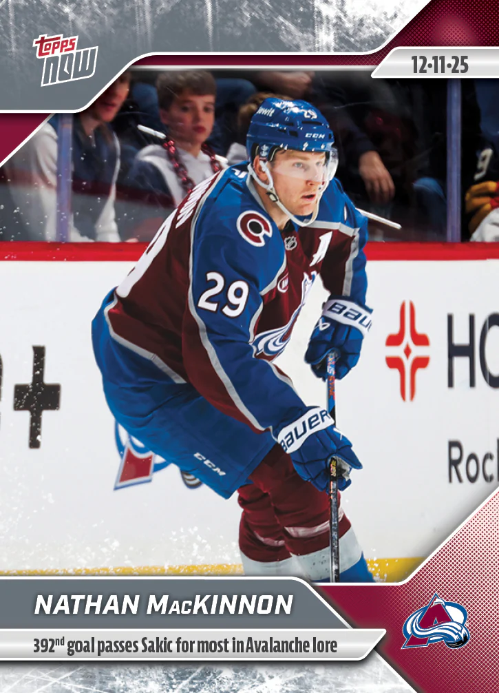 2025-26 NHL Topps NOW Stickers #57 Nathan MacKinnon