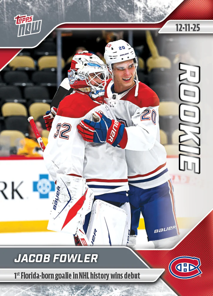 2025-26 NHL Topps NOW Stickers #58 Jacob Fowler
