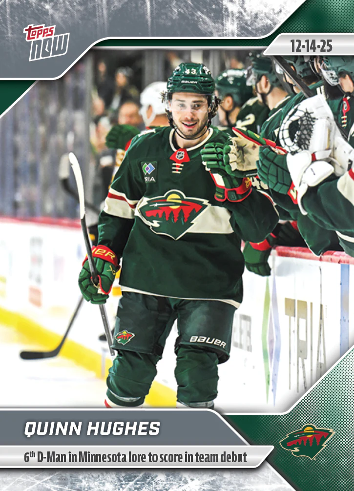 2025-26 NHL Topps NOW Stickers #62 Quinn Hughes