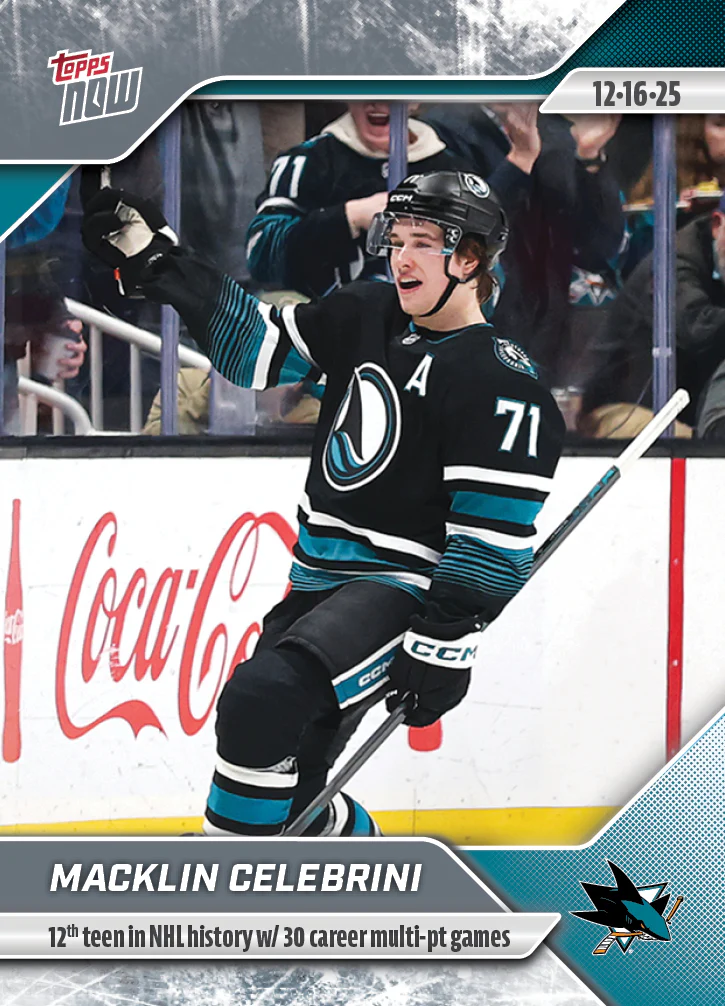 2025-26 NHL Topps NOW Stickers #64 Macklin Celebrini