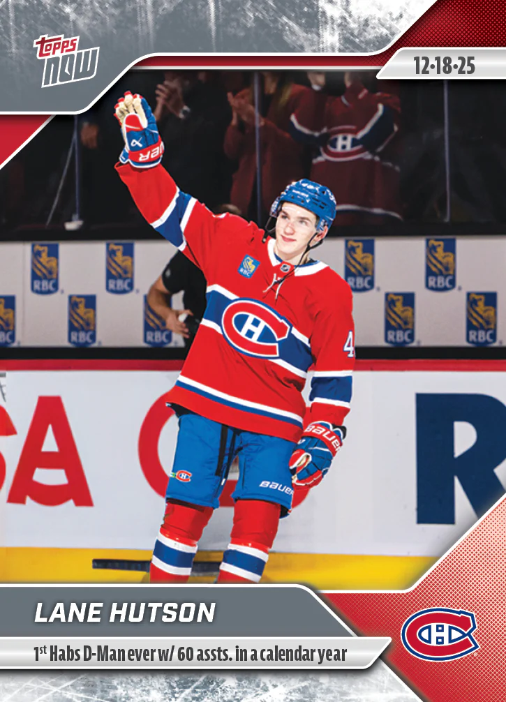 2025-26 NHL Topps NOW Stickers #66 Lane Hutson