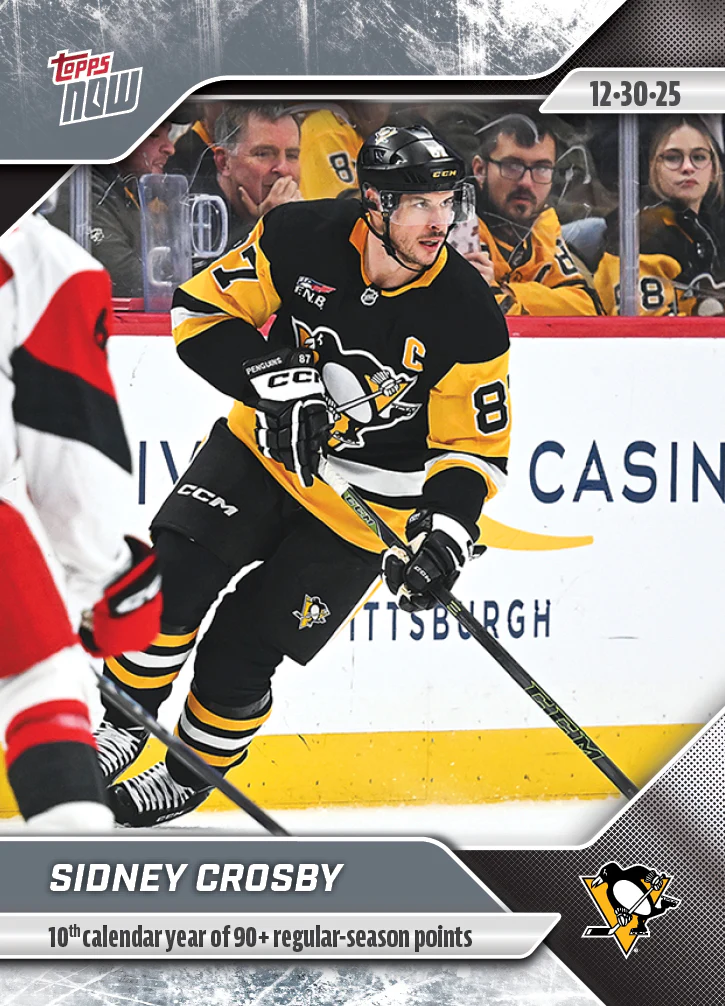 2025-26 NHL Topps NOW Stickers #76 Sidney Crosby