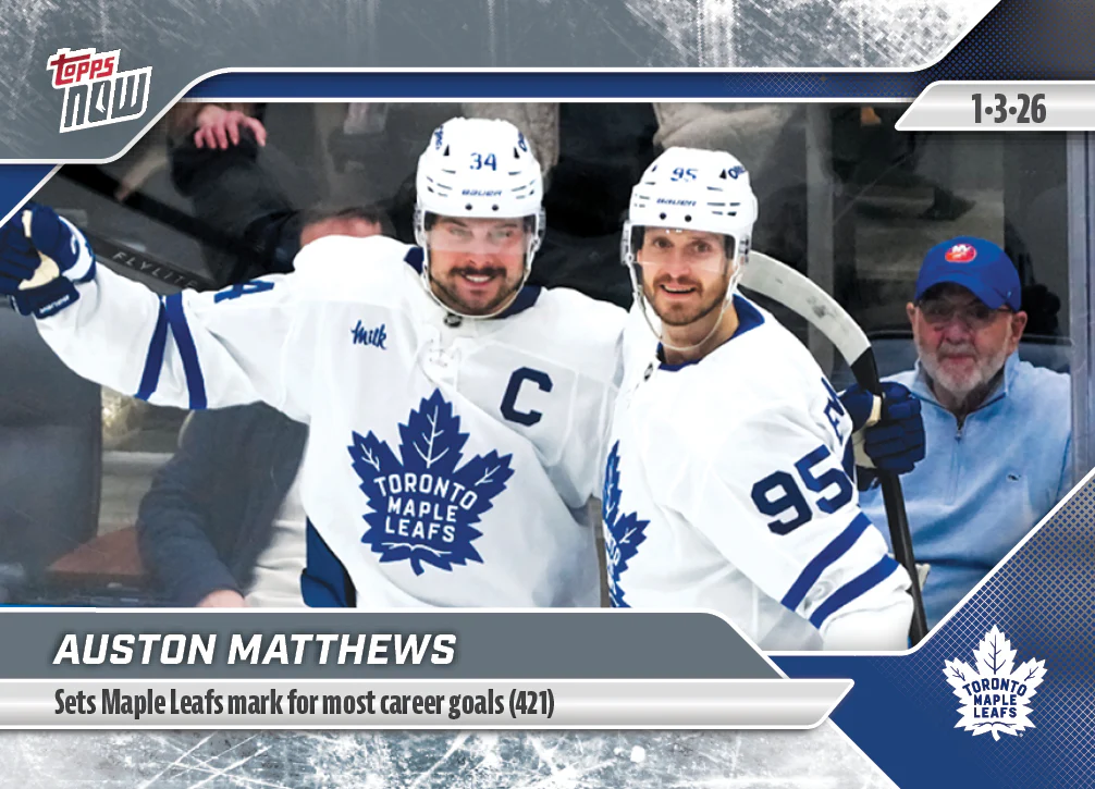 2025-26 NHL Topps NOW Stickers #80 Auston Matthews