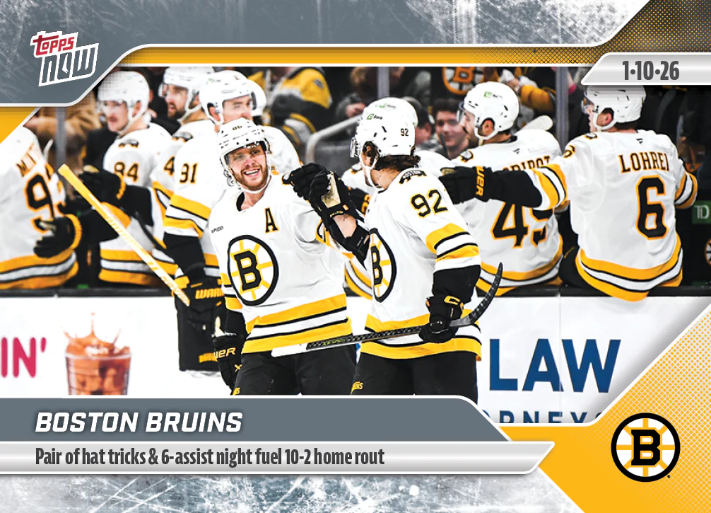 2025-26 NHL Topps NOW Stickers #85 Boston Bruins