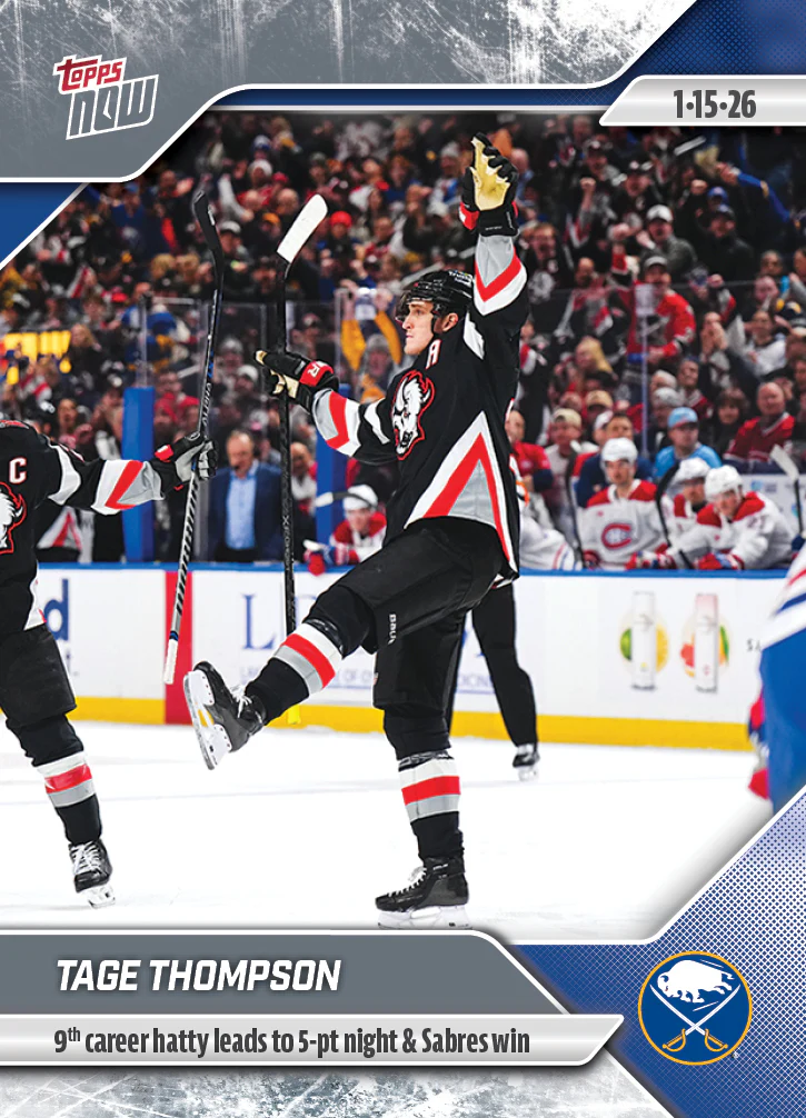 2025-26 NHL Topps NOW Stickers #90 Tage Thompson