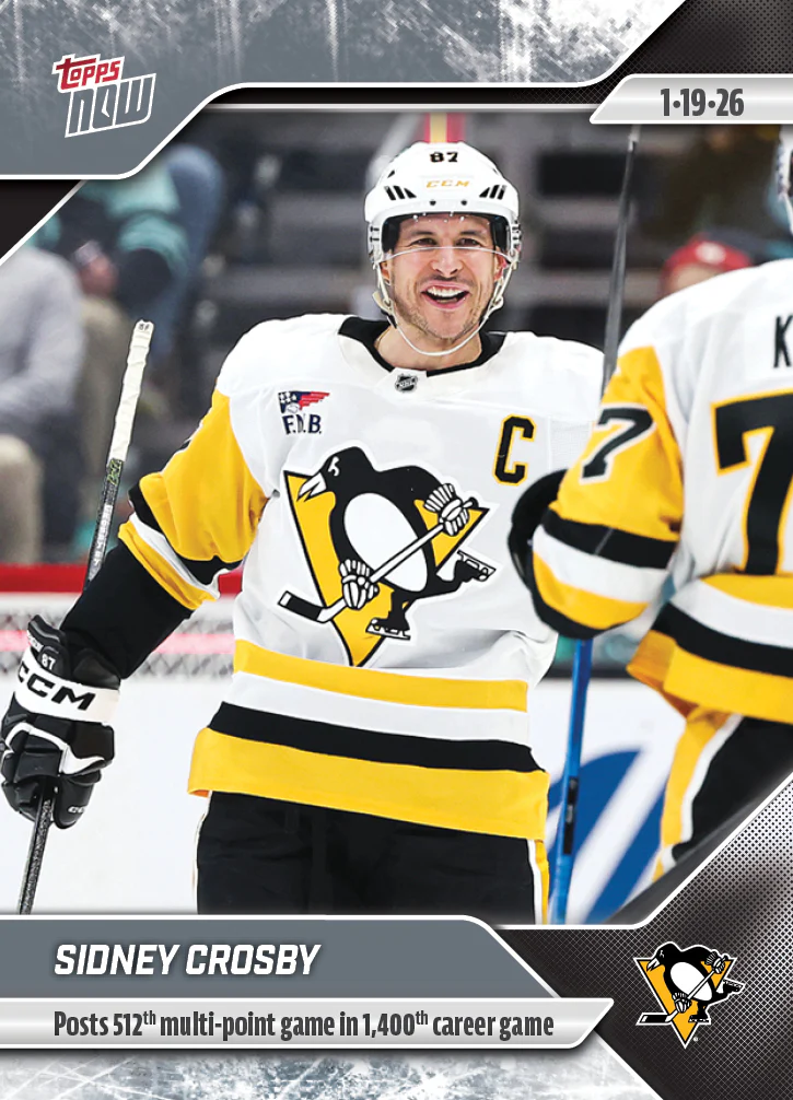 2025-26 NHL Topps NOW Stickers #93 Sidney Crosby
