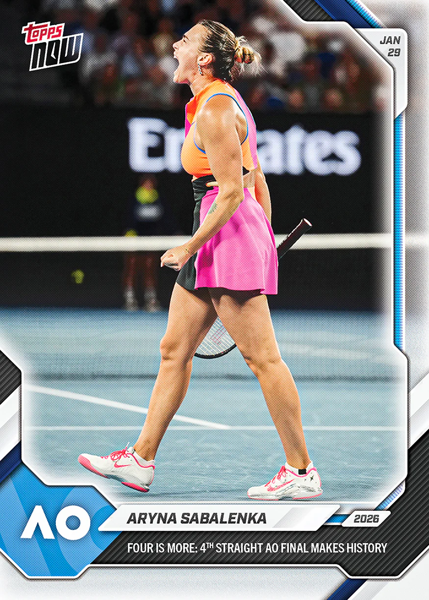 2026 Tennis Topps NOW #6 Aryna Sabalenka