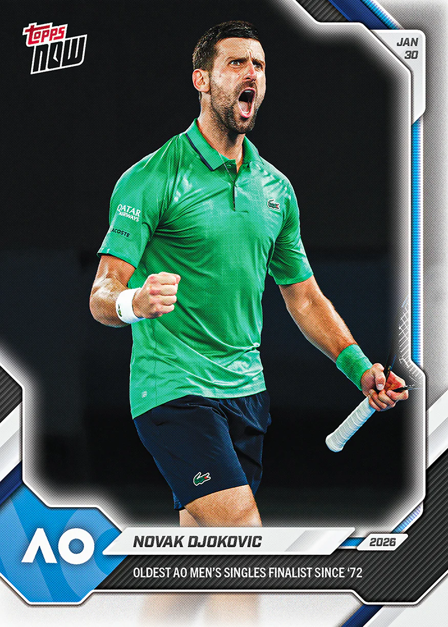 2026 Tennis Topps NOW #9 Novak Djokovic