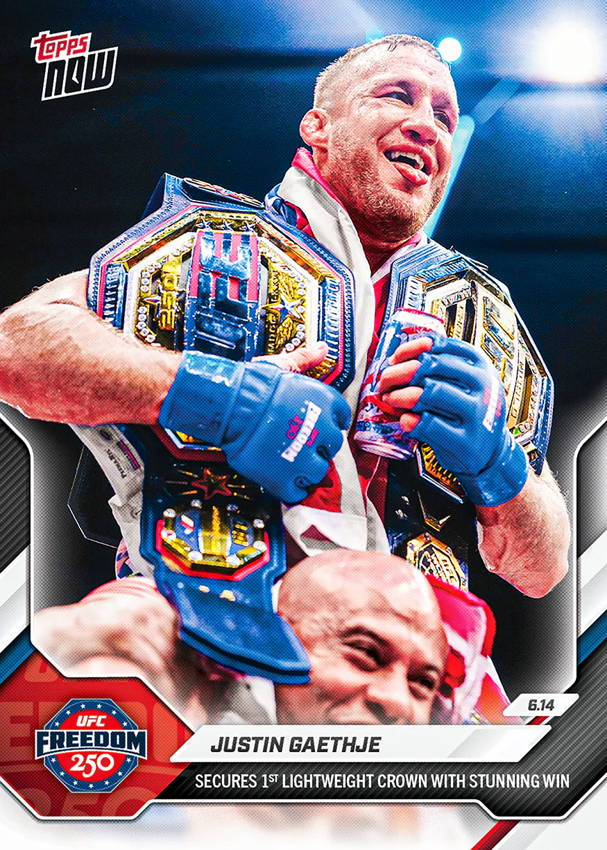 2026 UFC Topps NOW #18 Justin Gaethje
