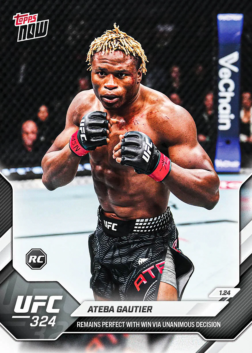 2026 UFC Topps NOW #3 Ateba Gautier