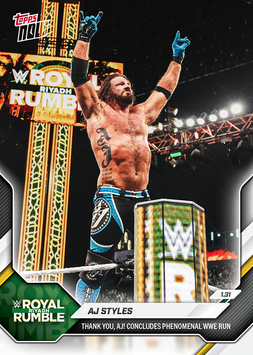 2026 WWE Topps NOW #13 AJ Styles