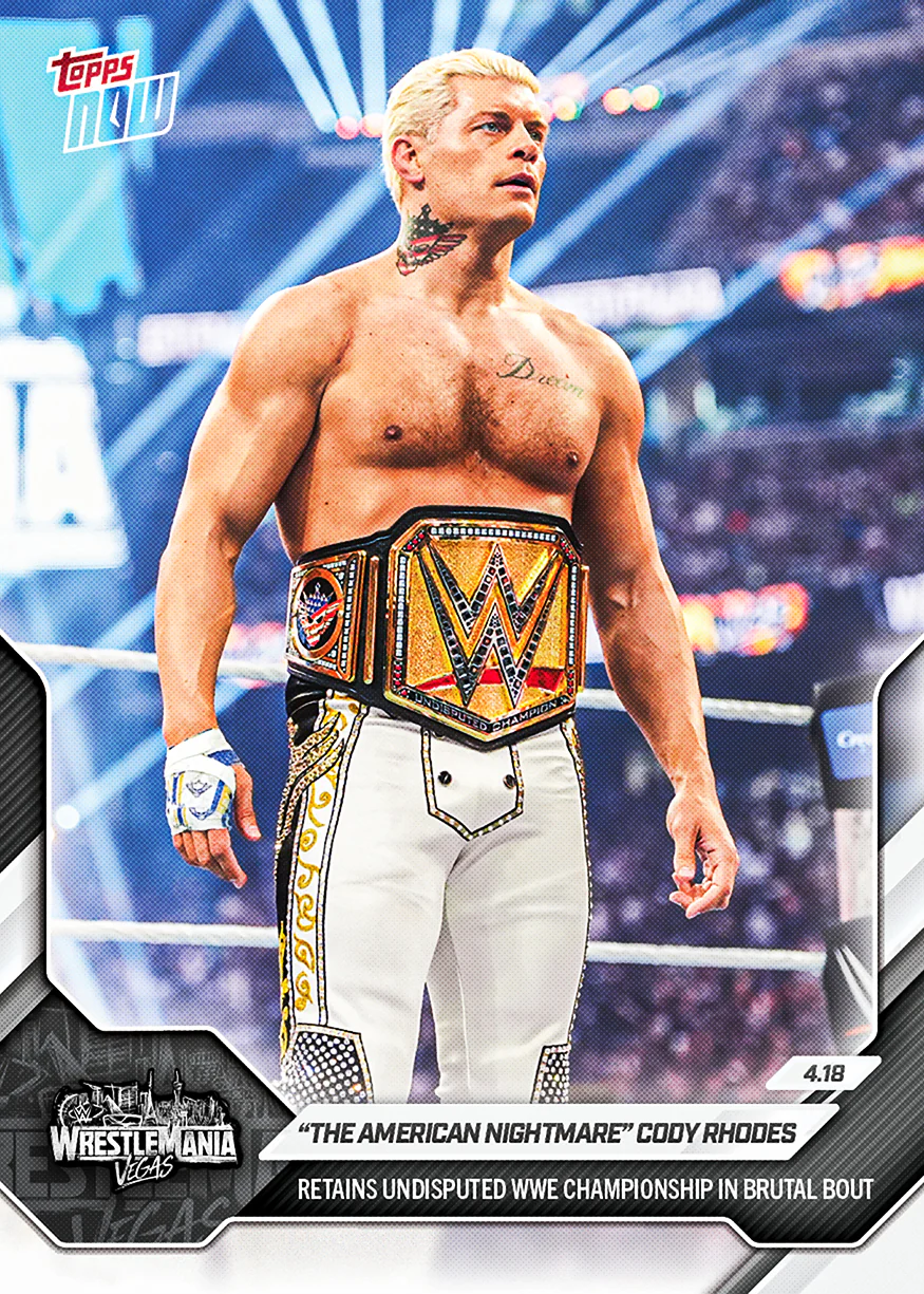 2026 WWE Topps NOW #42 "The American Nightmare" Cody Rhodes
