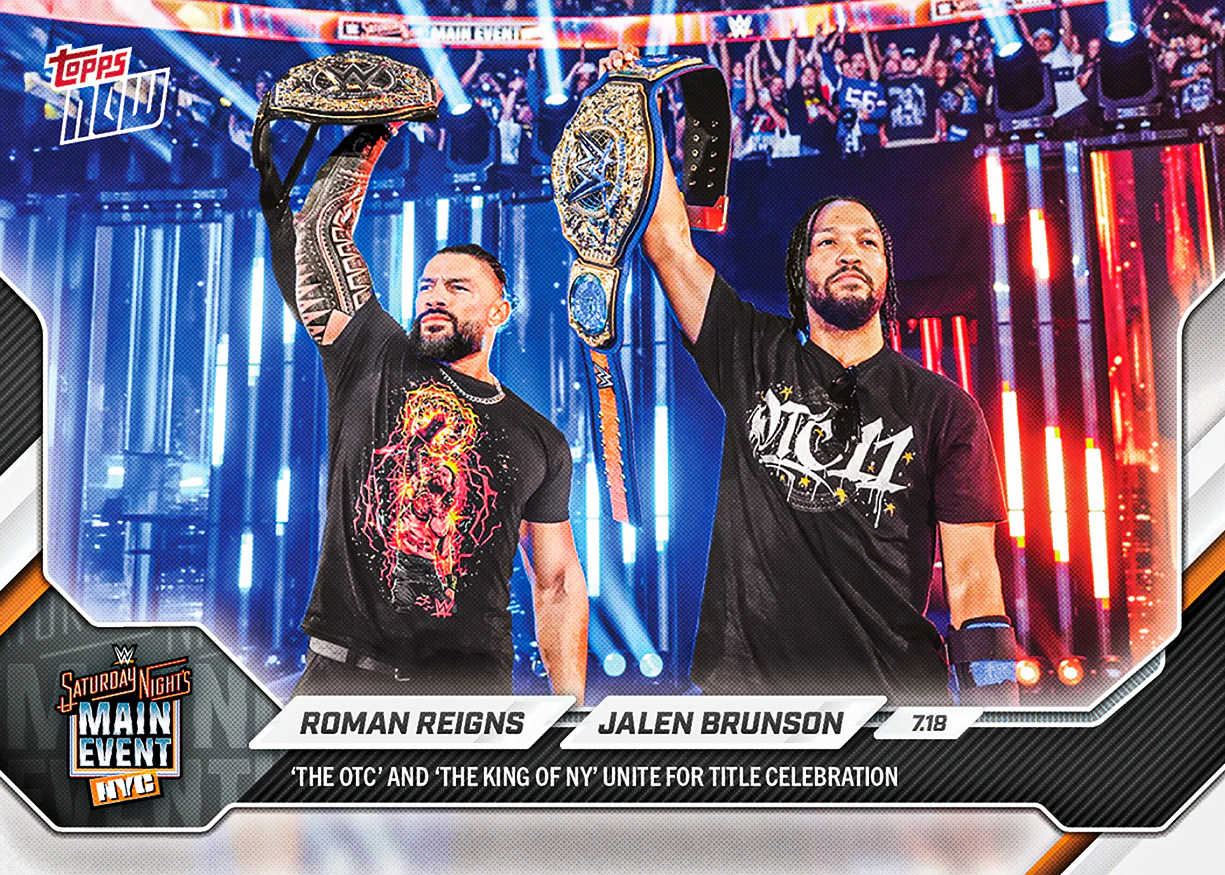 2026 WWE Topps NOW #73 Roman Reigns / Jalen Brunson