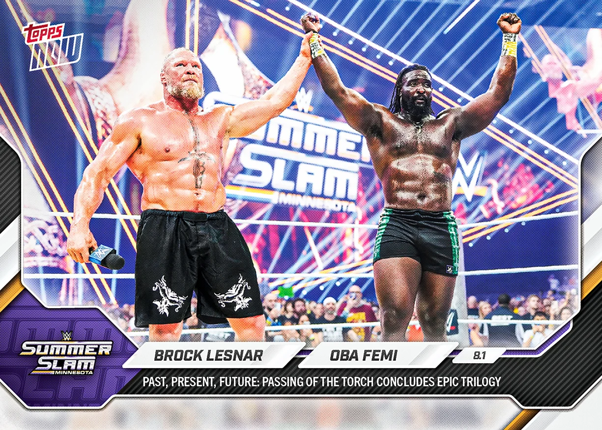 2026 WWE Topps NOW #78 Brock Lesnar / Oba Femi