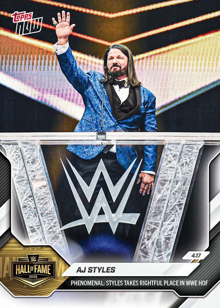 2026 WWE Topps NOW #HOF2 AJ Styles